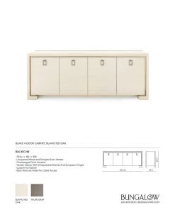 Bungalow 5 New Arrivals Blake 4 Door Cabinet Blanched Oak 15 Bungalow 5 New Arrivals Blake 4 Door Cabinet Blanched Oak