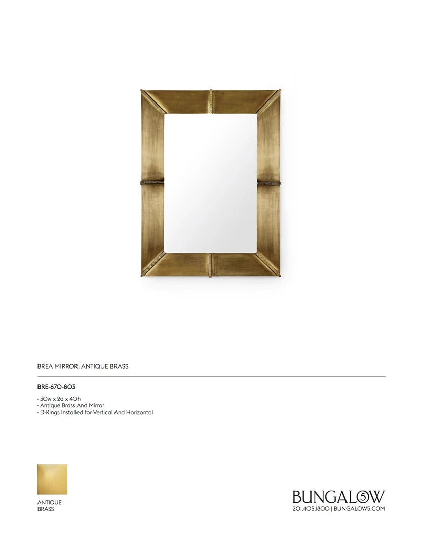 Bungalow 5 Brea Mirror Antique Brass New Arrivals 10 Bungalow 5 Brea Mirror Antique Brass New Arrivals