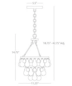 Robert Abbey Bling Small Chandelier Polished Nickel