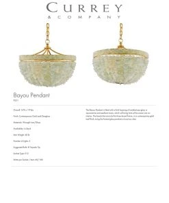 Currey And Company Bayou Pendant New Arrivals