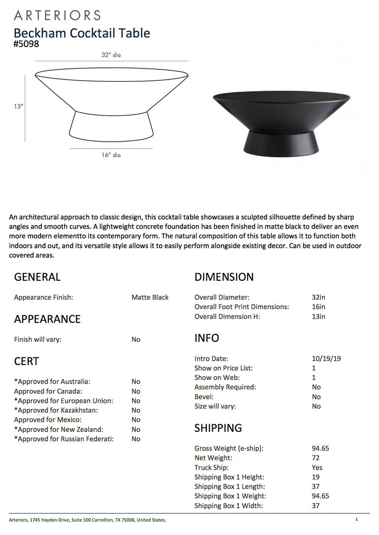 Arteriors Home Beckham Cocktail Table New Arrivals Arteriors Home Beckham Cocktail Table New Arrivals