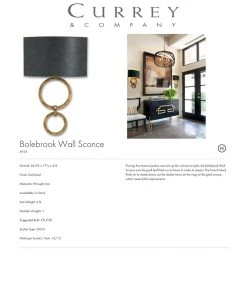 Currey And Company New Arrivals Bolebrook Sconce 7 Currey And Company New Arrivals Bolebrook Sconce