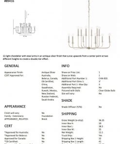 Arteriors Home Breck Small Chandelier Antique Silver 12 Arteriors Home Breck Small Chandelier Antique Silver