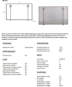 Arteriors Home New Arrivals Brooklyn Fireplace Screen Antique Brass 13 Arteriors Home New Arrivals Brooklyn Fireplace Screen Antique Brass