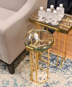 Bungalow 5 New Arrivals Prism Side Table Gold 18 Bungalow 5 New Arrivals Prism Side Table Gold