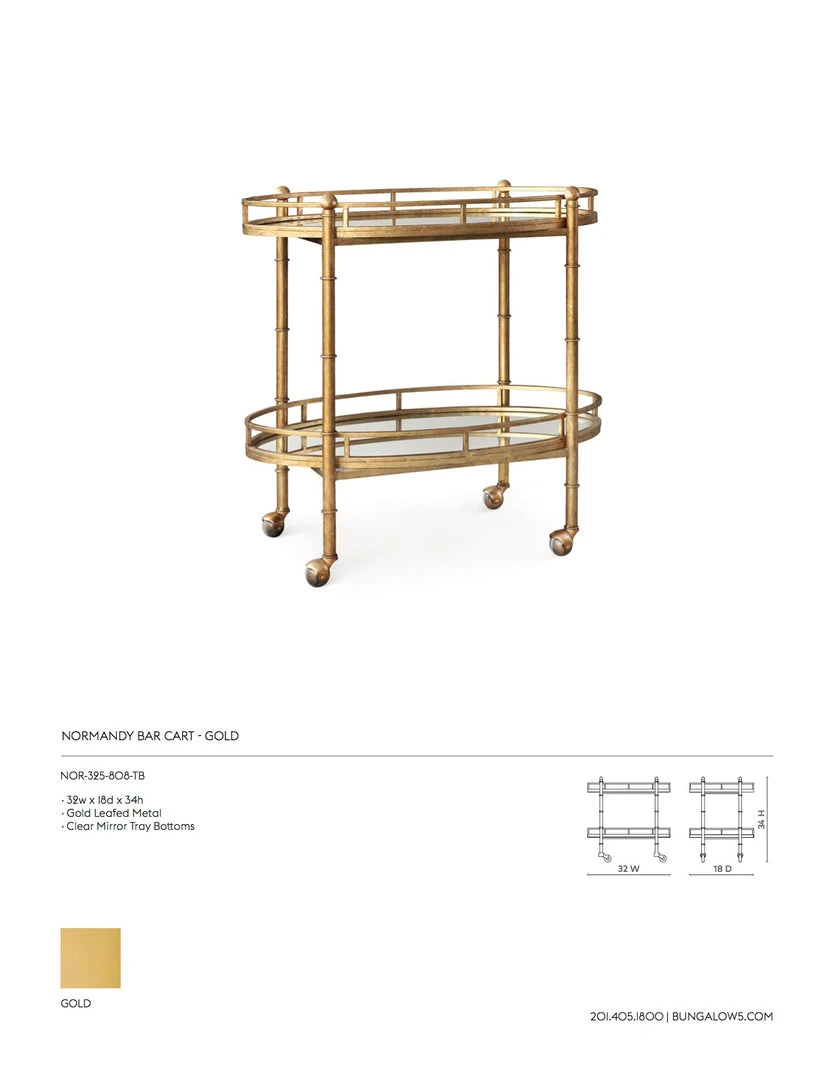 Bungalow 5 Normandy Bar Cart Bungalow 5 Normandy Bar Cart