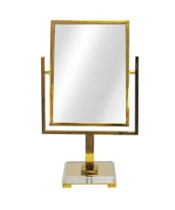 Worlds Away Caitlin Countertop Mirror Antique Brass