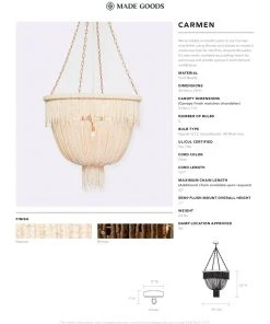 Made Goods Carmen Chandelier Bronze Coco Beads New Arrivals