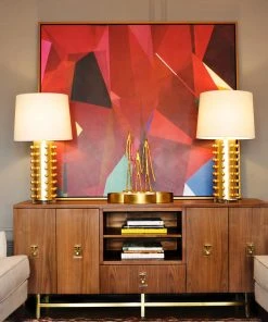 Worlds Away Anita Table Lamp Gold Leaf