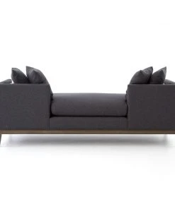 Four Hands Mercury Double Chaise Charcoal Felt 18 Four Hands Mercury Double Chaise Charcoal Felt