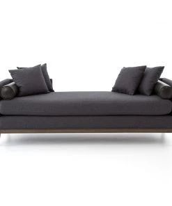 Four Hands Mercury Double Chaise Charcoal Felt 13 Four Hands Mercury Double Chaise Charcoal Felt