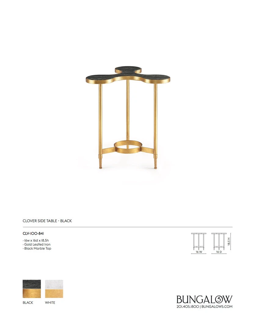 Bungalow 5 Clover Side Table Black 6 Bungalow 5 Clover Side Table Black