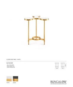 Bungalow 5 New Arrivals Clover Side Table White 16 Bungalow 5 New Arrivals Clover Side Table White