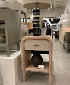 Made Goods Pierre Single Nightstand Off White And Whitewash