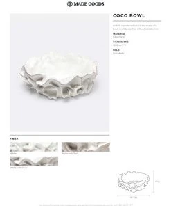 Made Goods New Arrivals Coco Bowl White Faux Coral 7 Made Goods New Arrivals Coco Bowl White Faux Coral