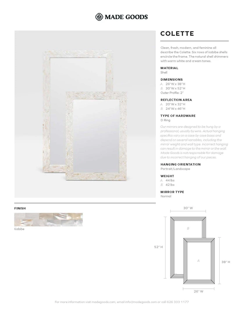 Made Goods Colette Wall Mirror New Arrivals 6 Made Goods Colette Wall Mirror New Arrivals