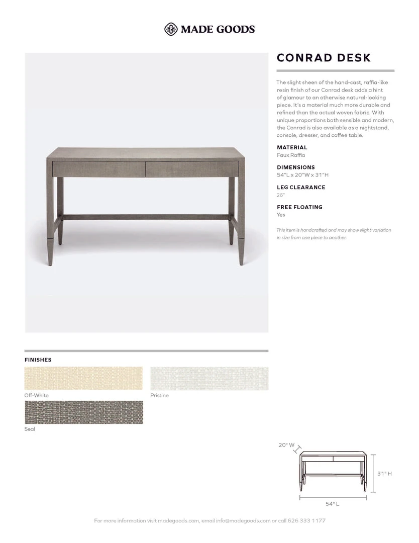 Made Goods Conrad Desk Off White Faux Raffia 5 Made Goods Conrad Desk Off White Faux Raffia