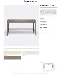 Made Goods Conrad Desk Pristine Faux Raffia New Arrivals 5 Made Goods Conrad Desk Pristine Faux Raffia New Arrivals