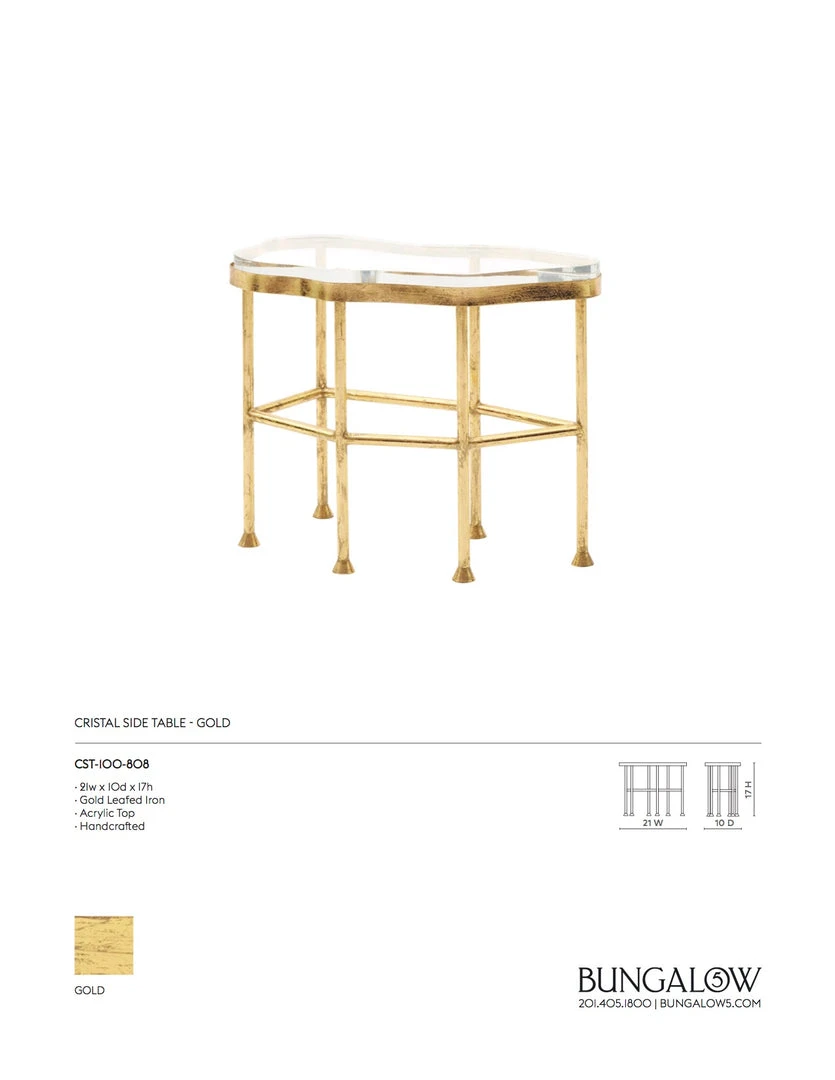 Bungalow 5 Cristal Side Table Gold New Arrivals 6 Bungalow 5 Cristal Side Table Gold New Arrivals