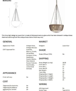 Arteriors Home Chainmail Pendant 10 Arteriors Home Chainmail Pendant