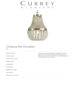 Currey And Company Chanteuse Petit Chandelier