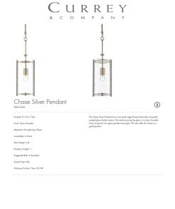 Currey And Company Chase Pendant Silver New Arrivals 10 Currey And Company Chase Pendant Silver New Arrivals