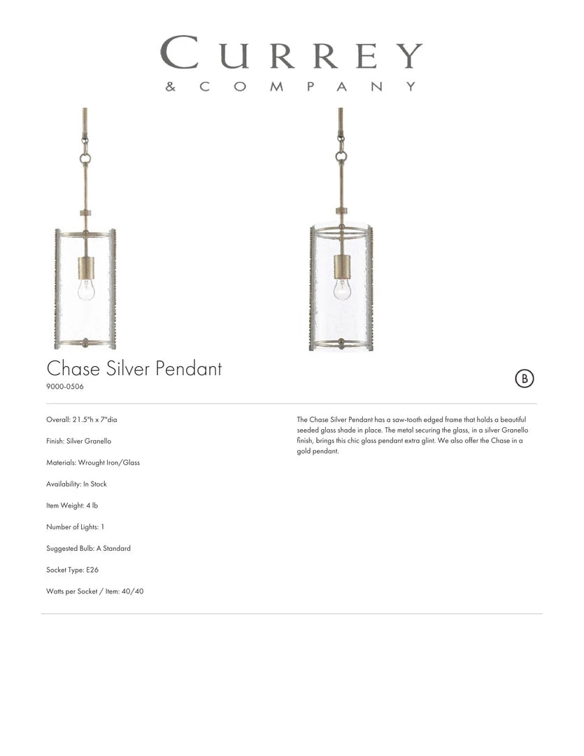 Currey And Company Chase Pendant Silver New Arrivals 6 Currey And Company Chase Pendant Silver New Arrivals