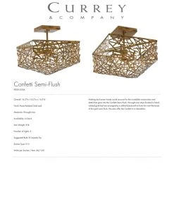 Currey And Company New Arrivals Confetti Semi Flush Mount 7 Currey And Company New Arrivals Confetti Semi Flush Mount