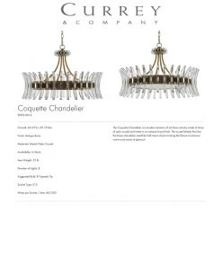 Currey And Company New Arrivals Coquette Chandelier 9 Currey And Company New Arrivals Coquette Chandelier