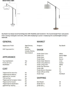 Arteriors Home Counterweight Floor Lamp