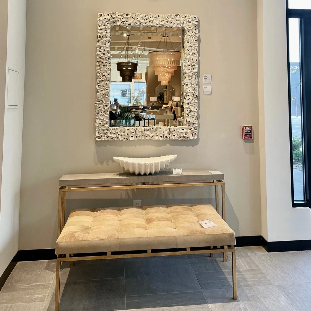 Made Goods New Arrivals Benjamin Ottoman Beige Hair On Hide With Gold Base 4 Made Goods New Arrivals Benjamin Ottoman Beige Hair On Hide With Gold Base