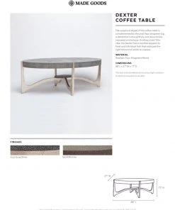 Made Goods New Arrivals Dexter Coffee Table Silver And Cool Gray Faux Shagreen 11 Made Goods New Arrivals Dexter Coffee Table Silver And Cool Gray Faux Shagreen