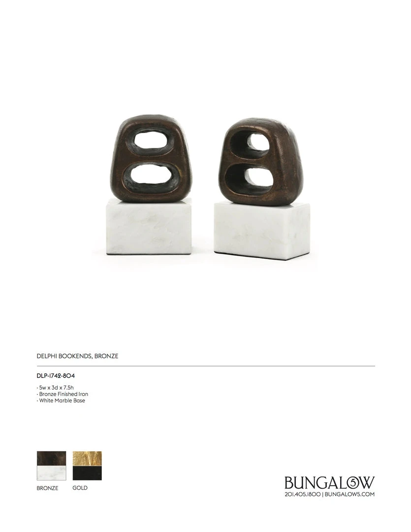 Bungalow 5 New Arrivals Delphi Bookends Bronze 9 Bungalow 5 New Arrivals Delphi Bookends Bronze