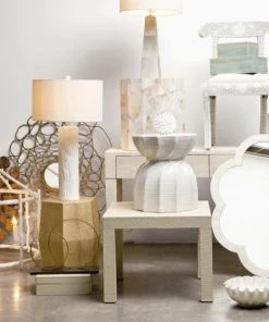 Made Goods Russell Table Lamp White Plaster Resin New Arrivals