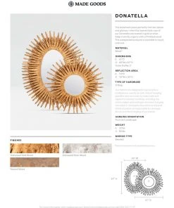 Made Goods New Arrivals Donatella Oval Mirror Gold 11 Made Goods New Arrivals Donatella Oval Mirror Gold