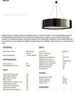Arteriors Home Dante Medium Chandelier Black Nickel New Arrivals