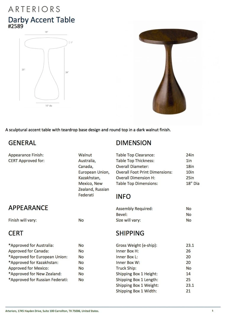 Arteriors Home Darby Accent Table 7 Arteriors Home Darby Accent Table