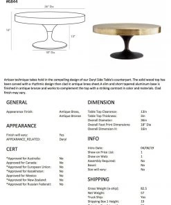 Arteriors Home Daryl Cocktail Table 13 Arteriors Home Daryl Cocktail Table