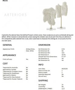 Arteriors Home New Arrivals David Sculptures Set Of Two