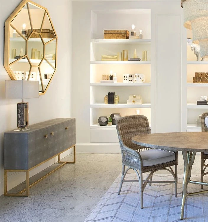 Made Goods New Arrivals Dallon 3 Door Buffet In Cool Gray Faux Shagreen And Gold 5 Made Goods New Arrivals Dallon 3 Door Buffet In Cool Gray Faux Shagreen And Gold