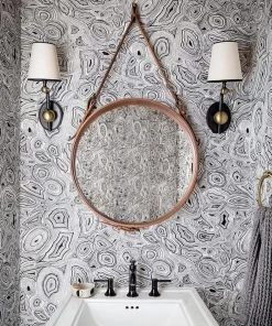 Jamie Young Large Round Mirror Brass New Arrivals