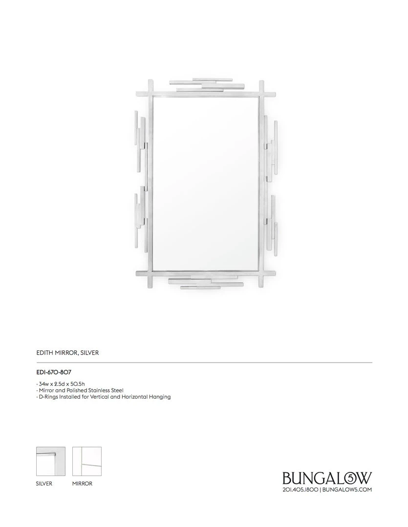 Bungalow 5 New Arrivals Edith Mirror Silver 7 Bungalow 5 New Arrivals Edith Mirror Silver