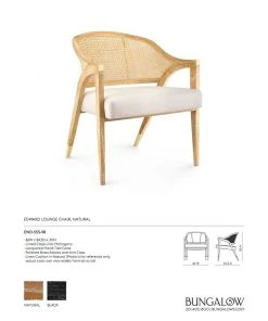 Bungalow 5 New Arrivals Edward Lounge Chair Natural