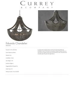 Currey And Company New Arrivals Eduardo Chandelier 9 Currey And Company New Arrivals Eduardo Chandelier