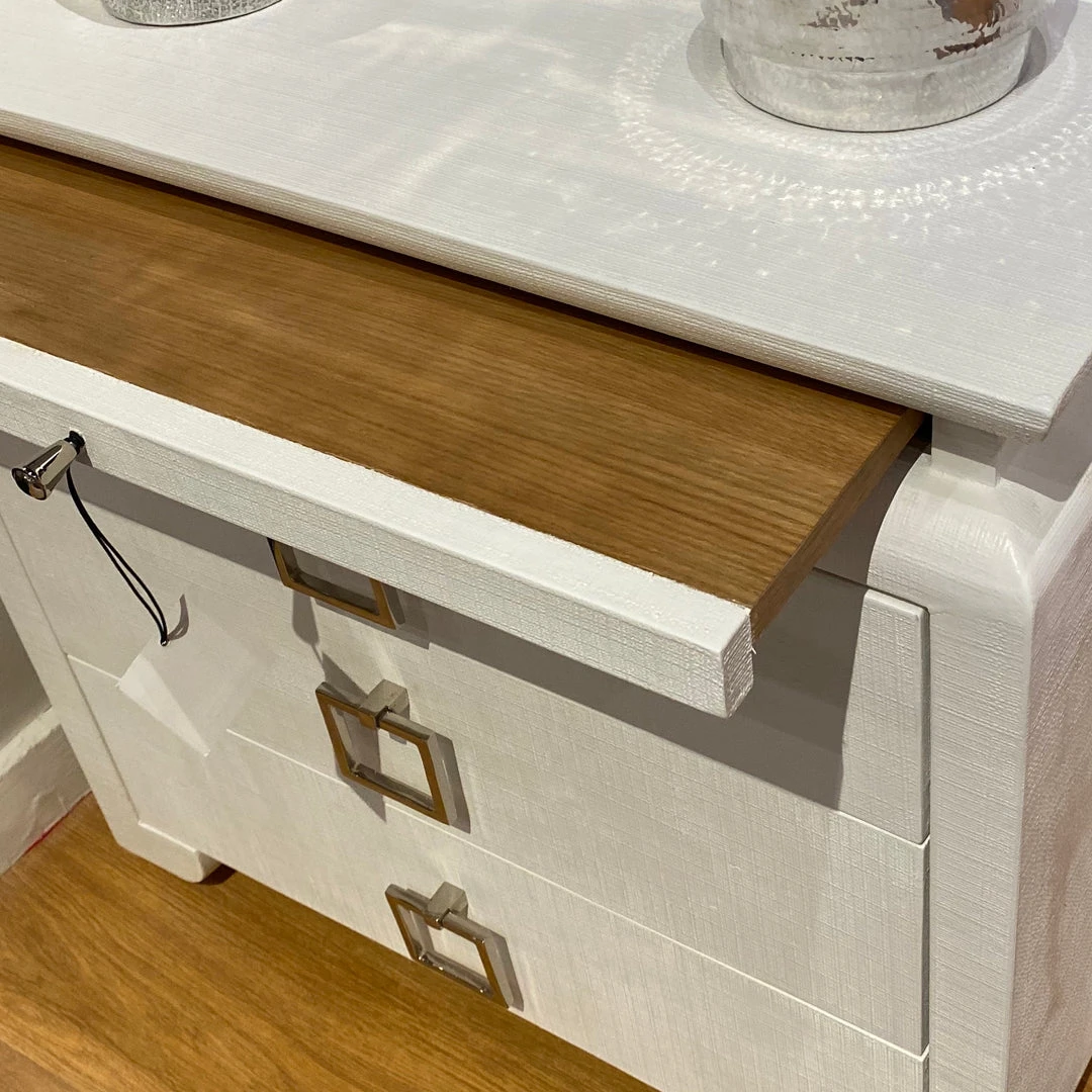 Bungalow 5 Elina 3 Drawer Side Table White 7 Bungalow 5 Elina 3 Drawer Side Table White