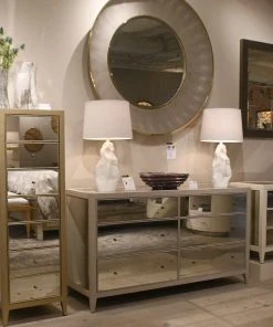 Made Goods Armond Mirror Sand And Brass New Arrivals