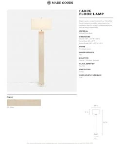 Made Goods Fabre Floor Lamp Off White Burlap And Clear Resin 7 Made Goods Fabre Floor Lamp Off White Burlap And Clear Resin