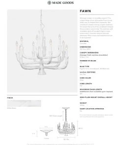 Made Goods New Arrivals Fawn Chandelier 15 Made Goods New Arrivals Fawn Chandelier