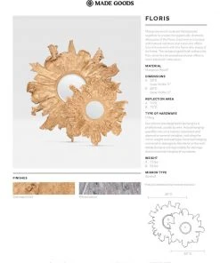 Made Goods Floris Wall Mirror Whitewashed New Arrivals 15 Made Goods Floris Wall Mirror Whitewashed New Arrivals