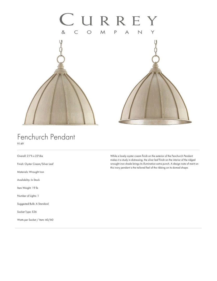 Currey And Company New Arrivals Fenchurch Pendant 6 Currey And Company New Arrivals Fenchurch Pendant